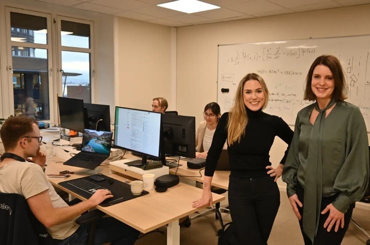 Camilla and Anna in the office